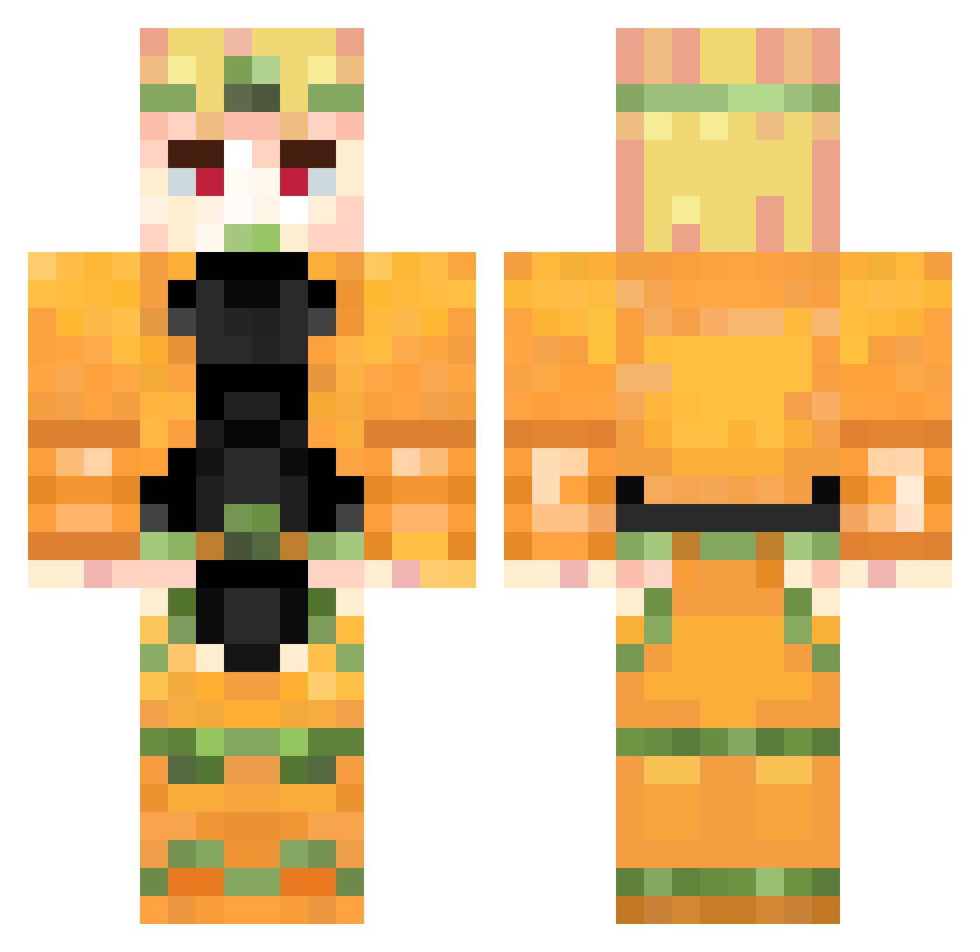Patata2280 Minecraft skin, front and back view