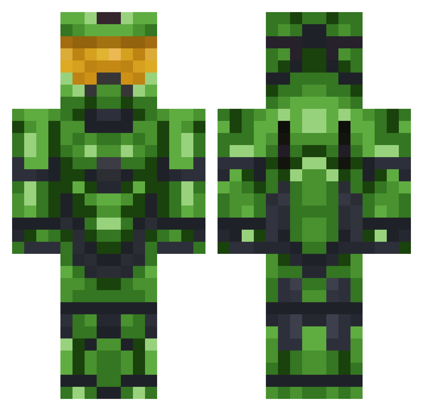 Fizzlebang_ Minecraft skin, front and back view