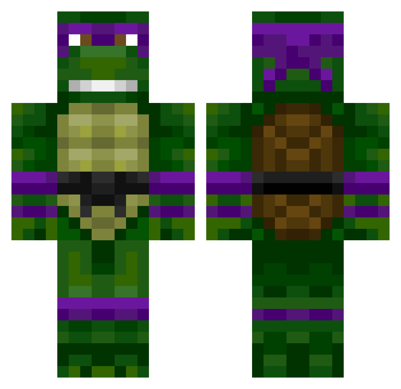 Mirepoix Minecraft skin, front and back view