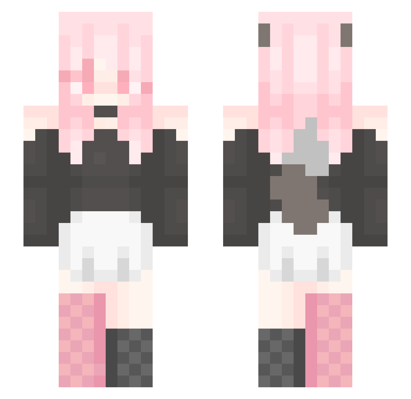 LeYouQW Minecraft skin, front and back view