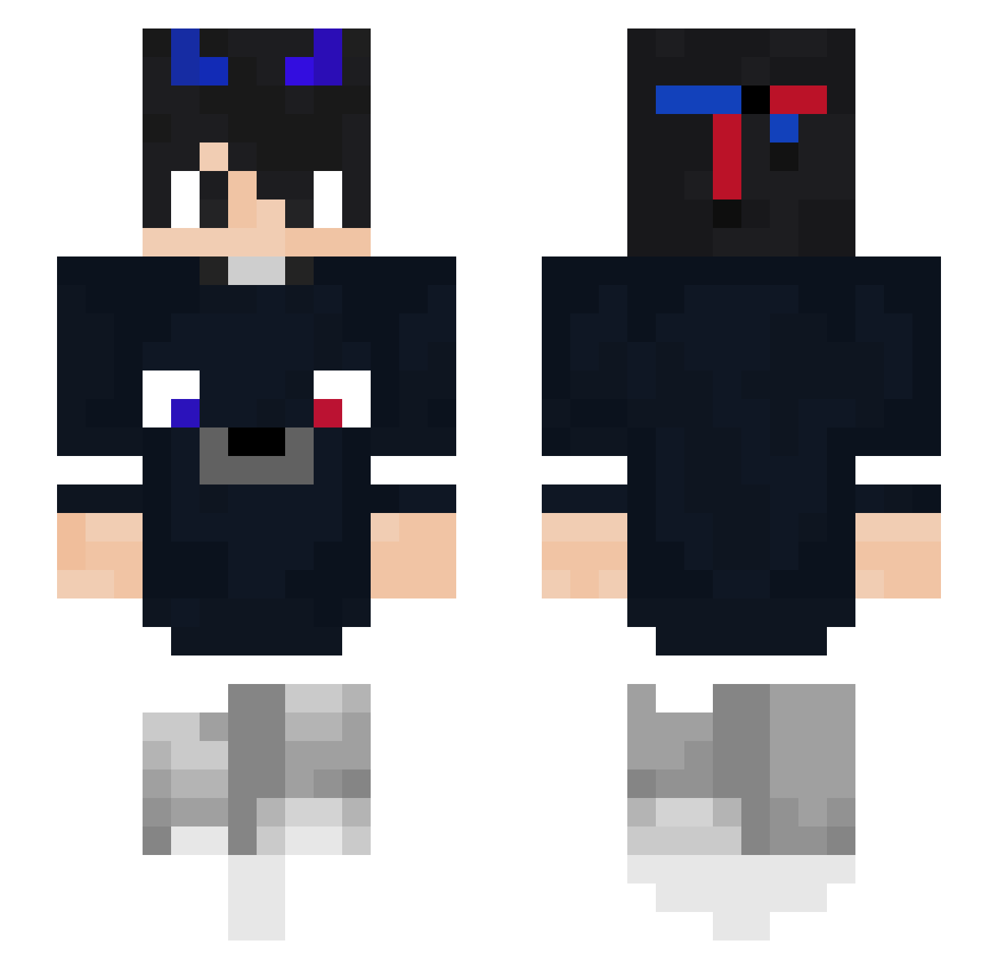 rimuru201 Minecraft skin, front and back view