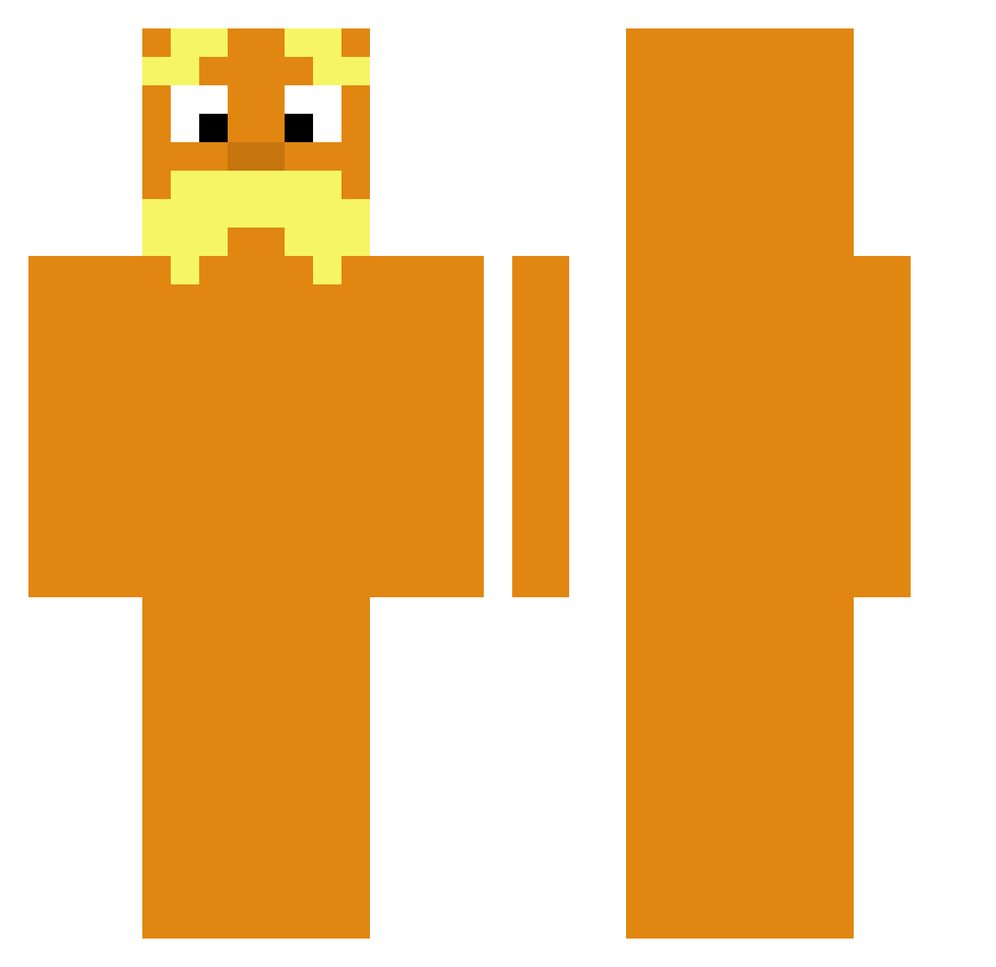 AirMojii Minecraft skin, front and back view