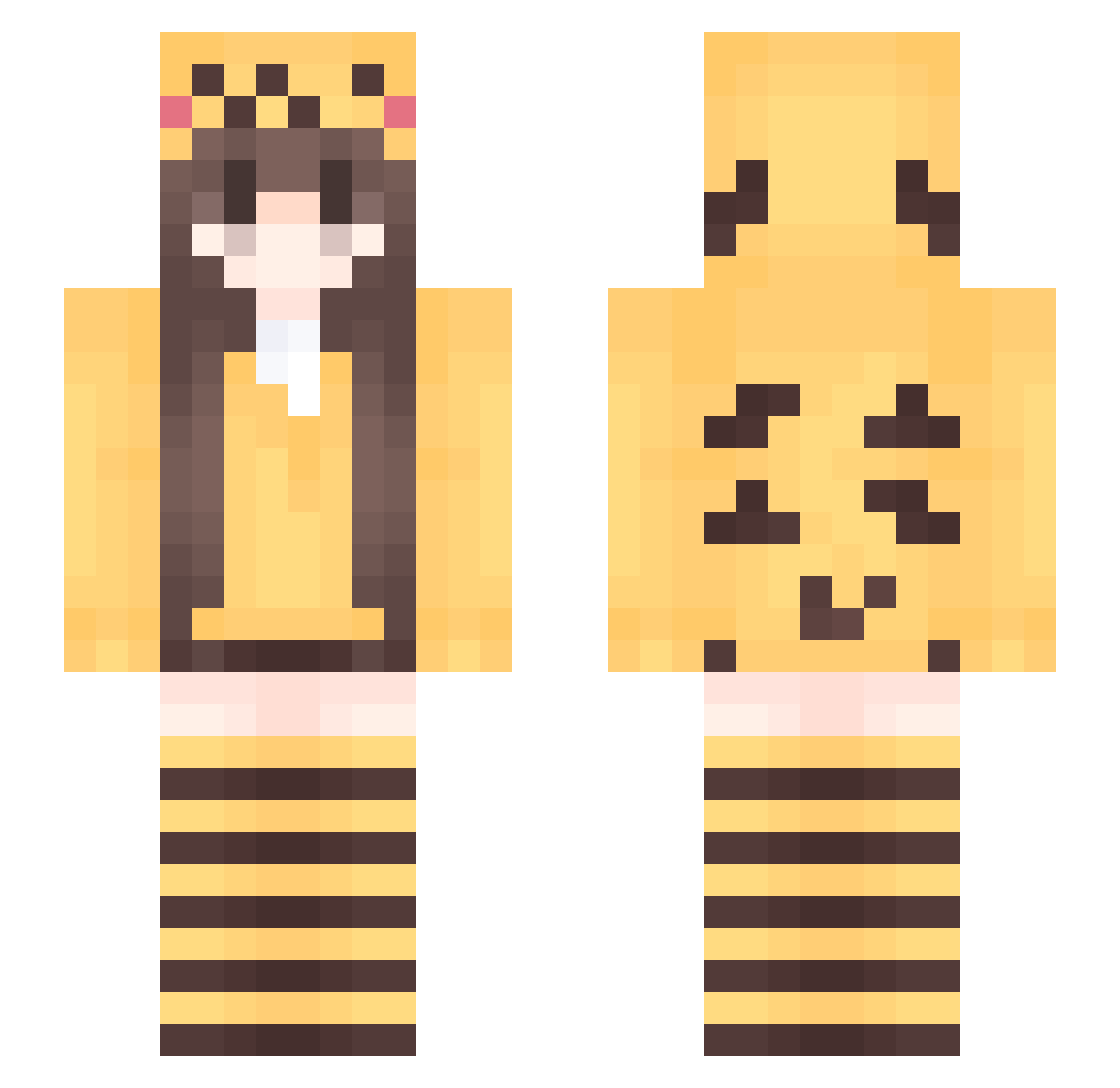 WantedSavage777 Minecraft skin, front and back view