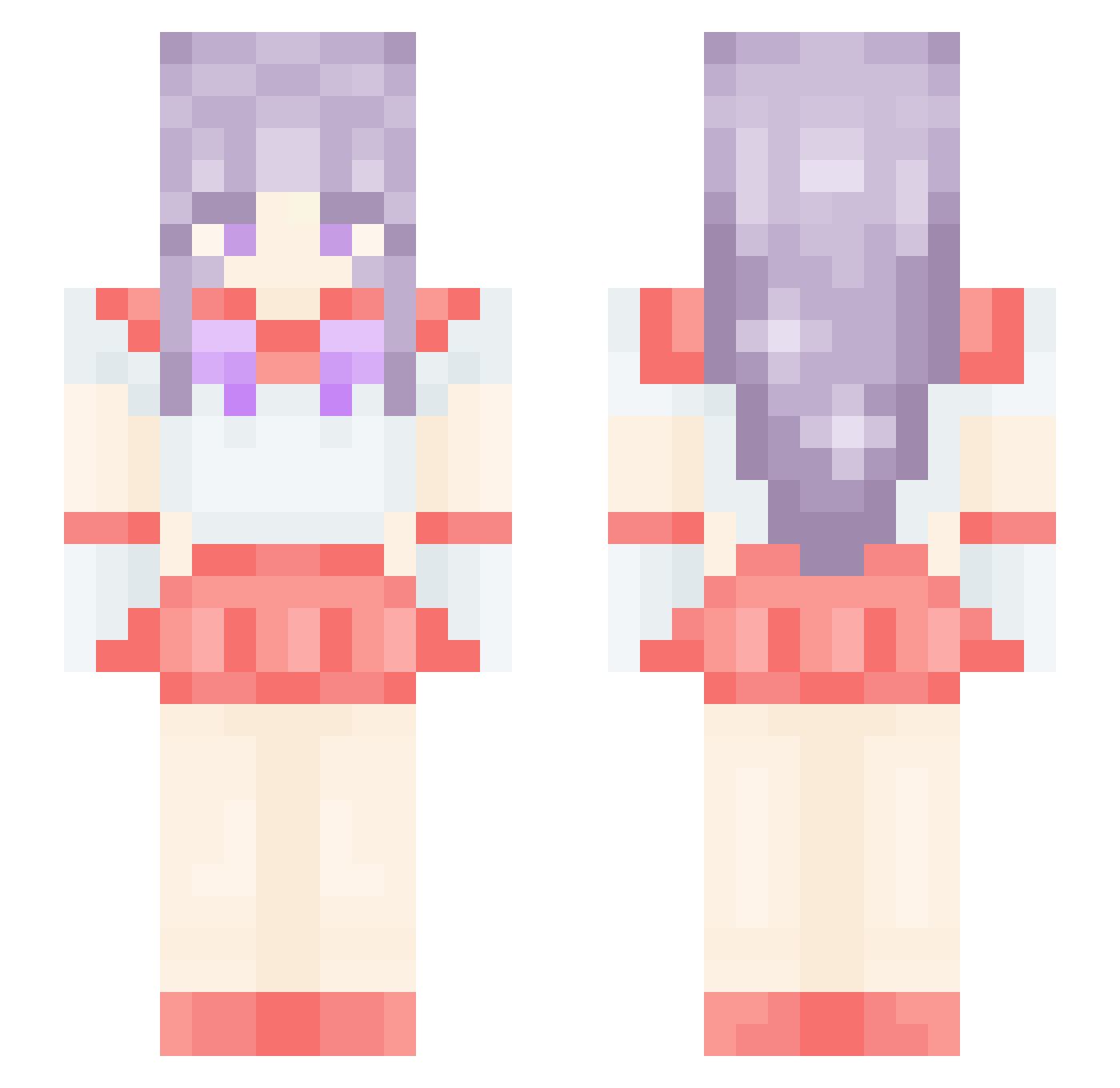Himatsu3 Minecraft skin, front and back view