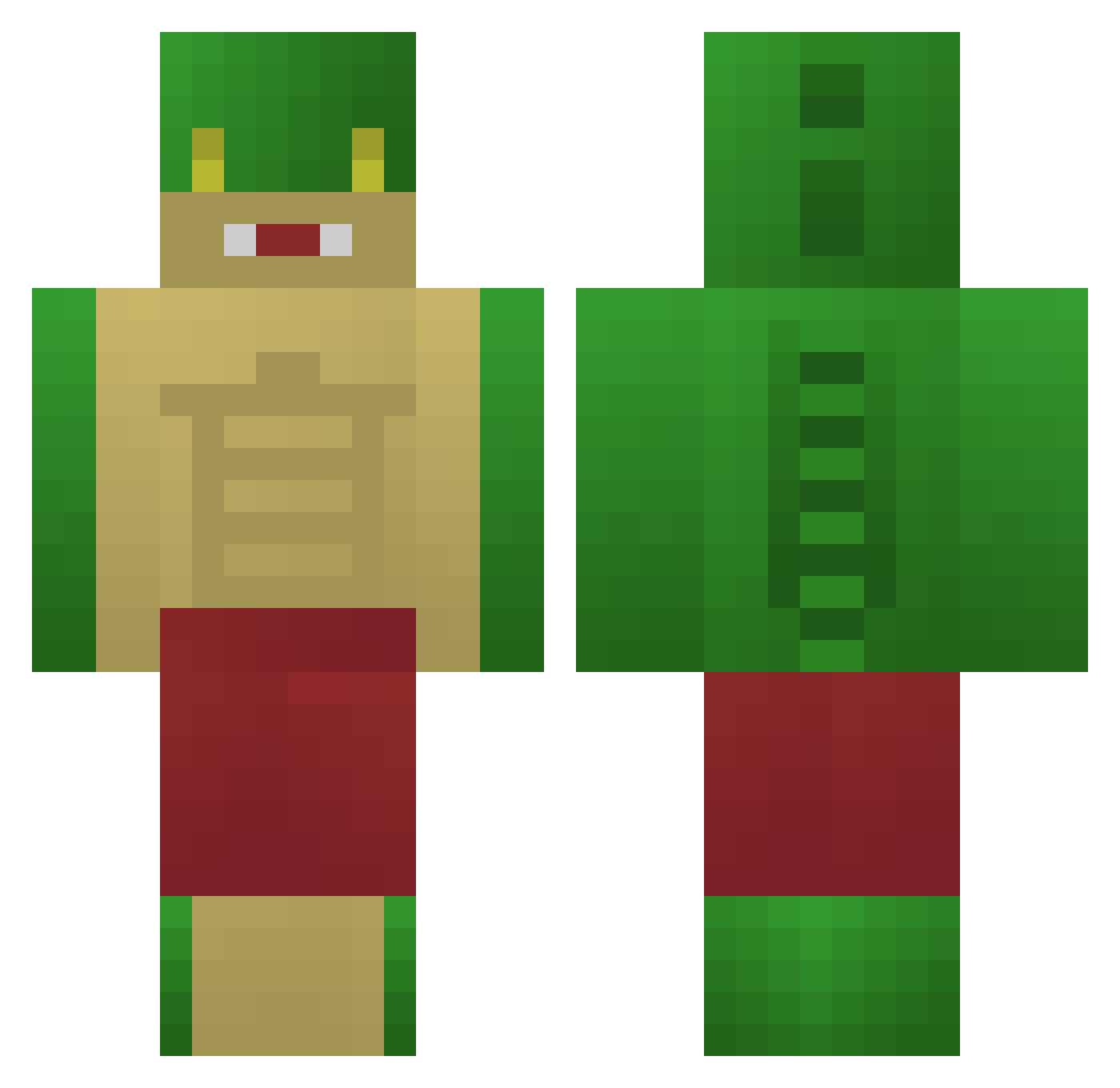 Rott_Lance Minecraft skin, front and back view