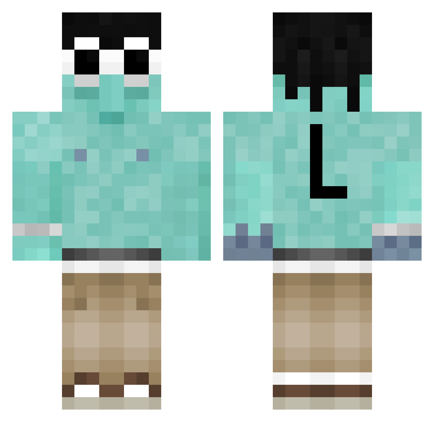 KodiakCrime Minecraft skin, front and back view