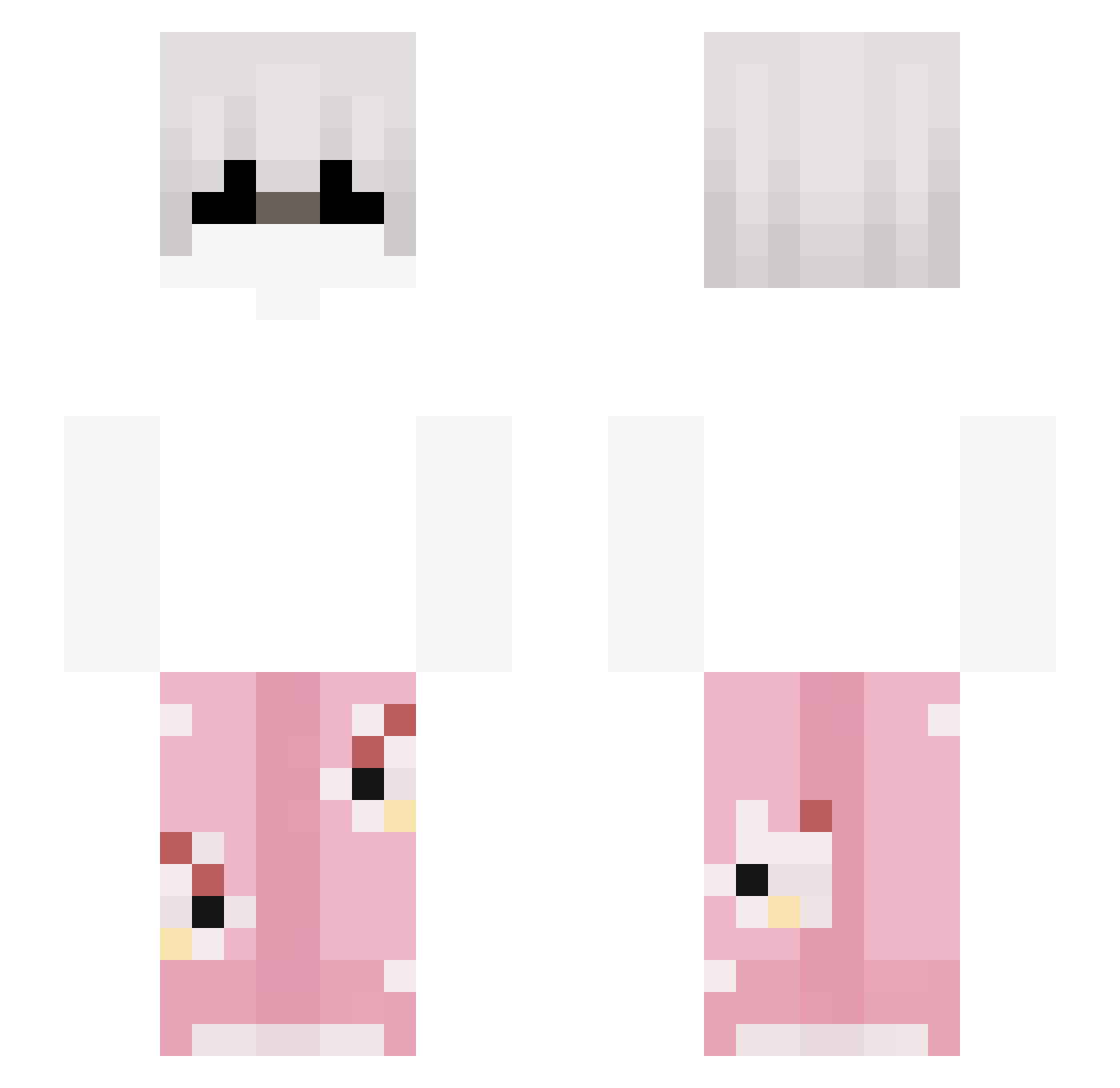 Cheezy500 Minecraft skin, front and back view
