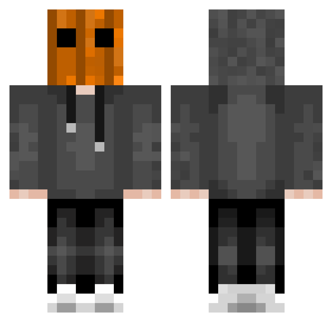 SM4ludvig Minecraft skin, front and back view