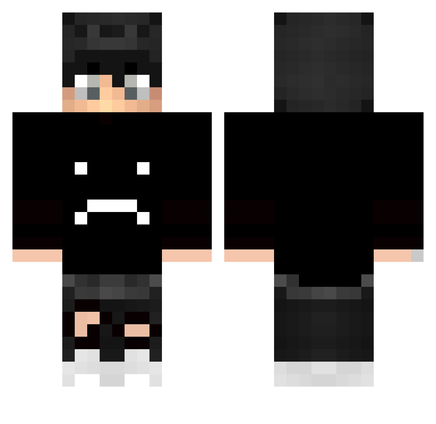 CzyToPuma Minecraft skin, front and back view
