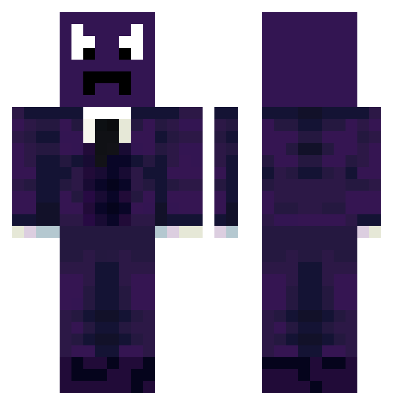 TinkerBell69 Minecraft skin, front and back view