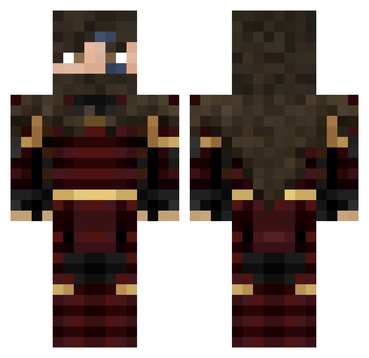 Rndbrk7 Minecraft skin, front and back view