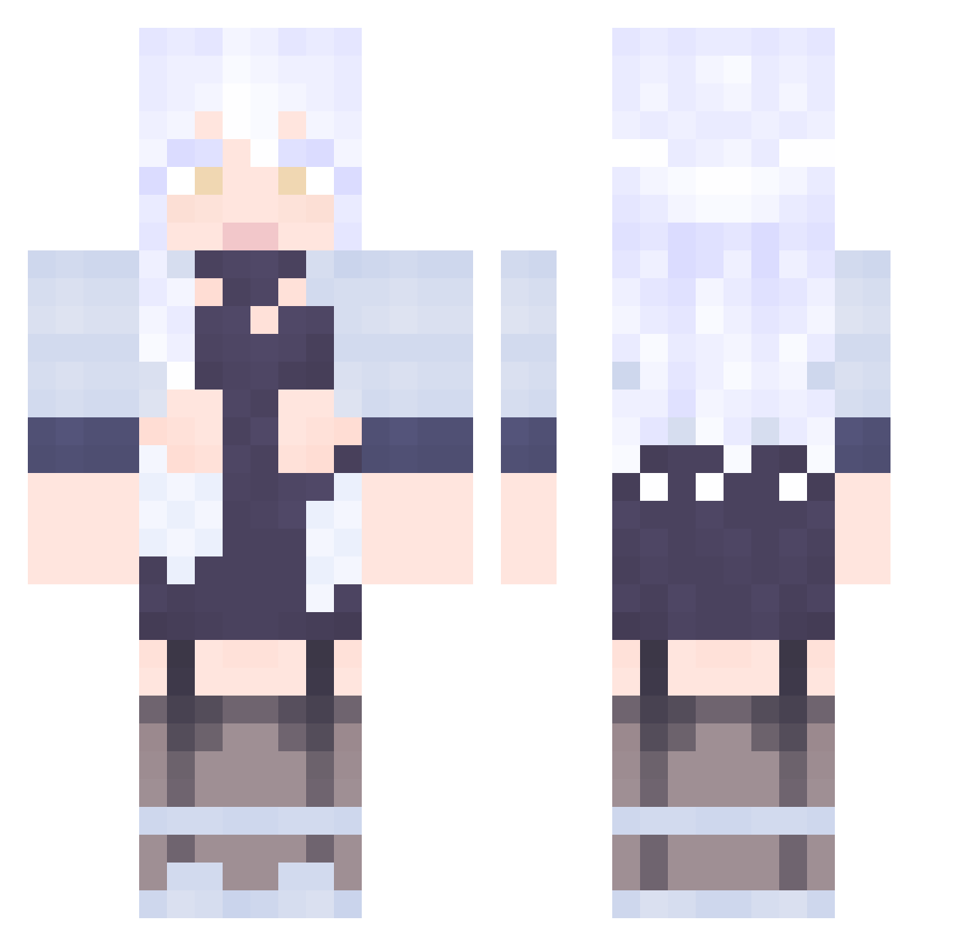 KinqNick Minecraft skin, front and back view