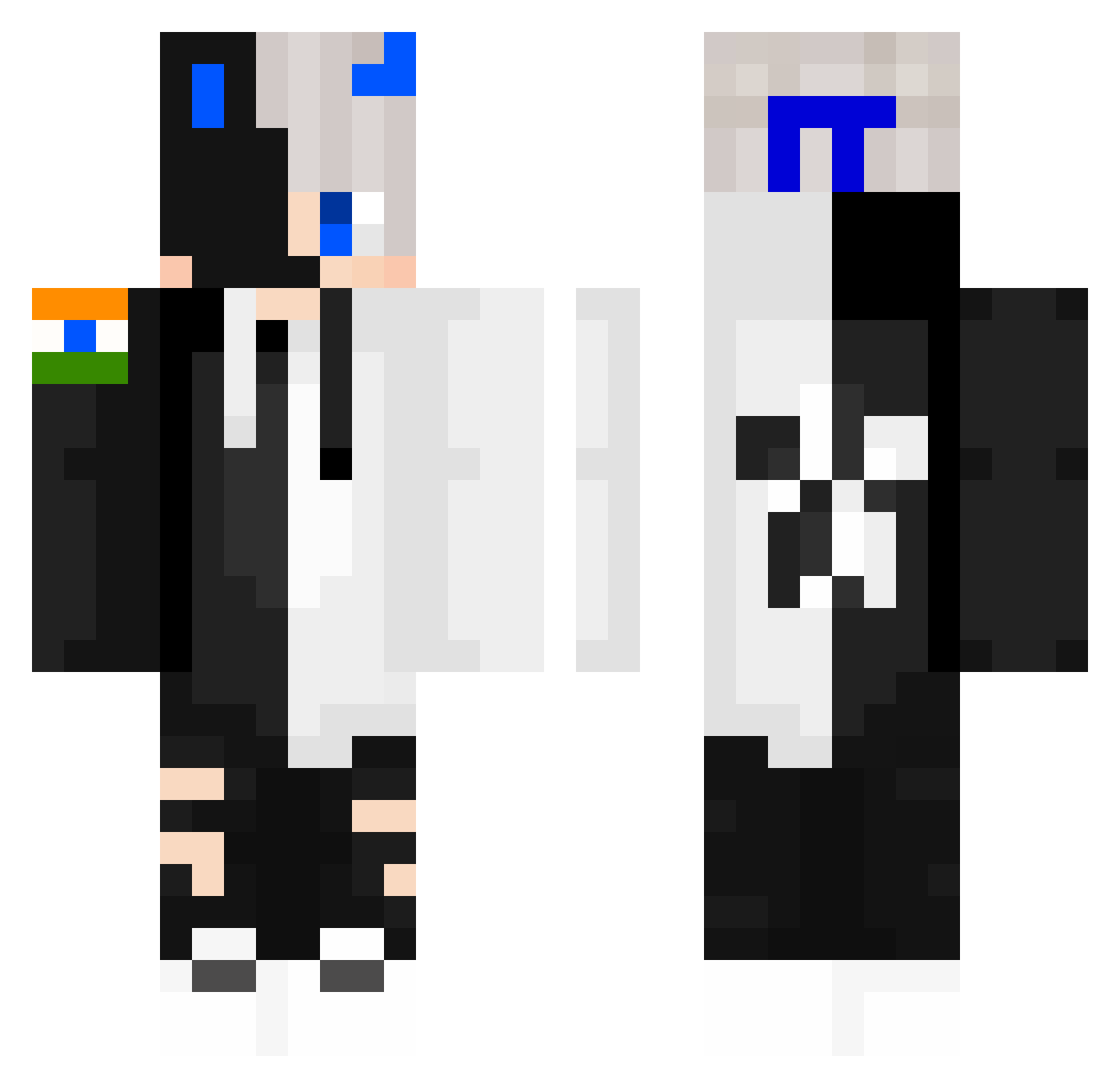 Hetgamer528 Minecraft skin, front and back view