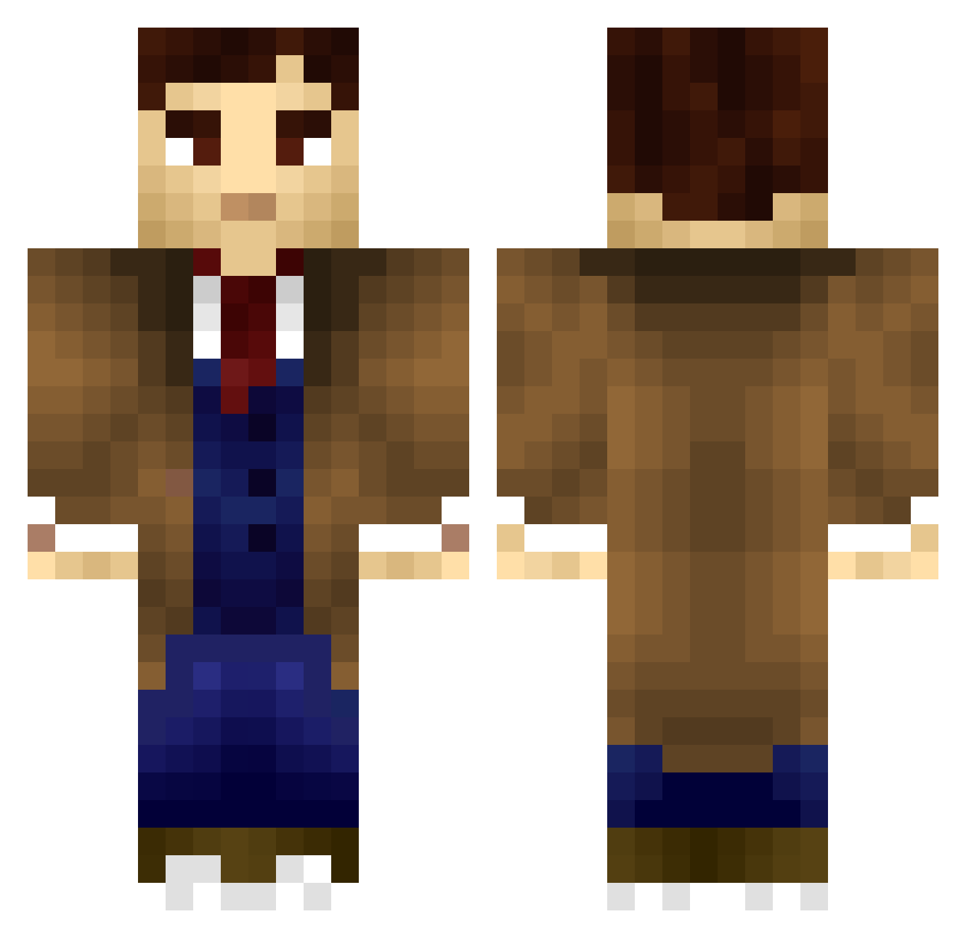 Askirian Minecraft skin, front and back view