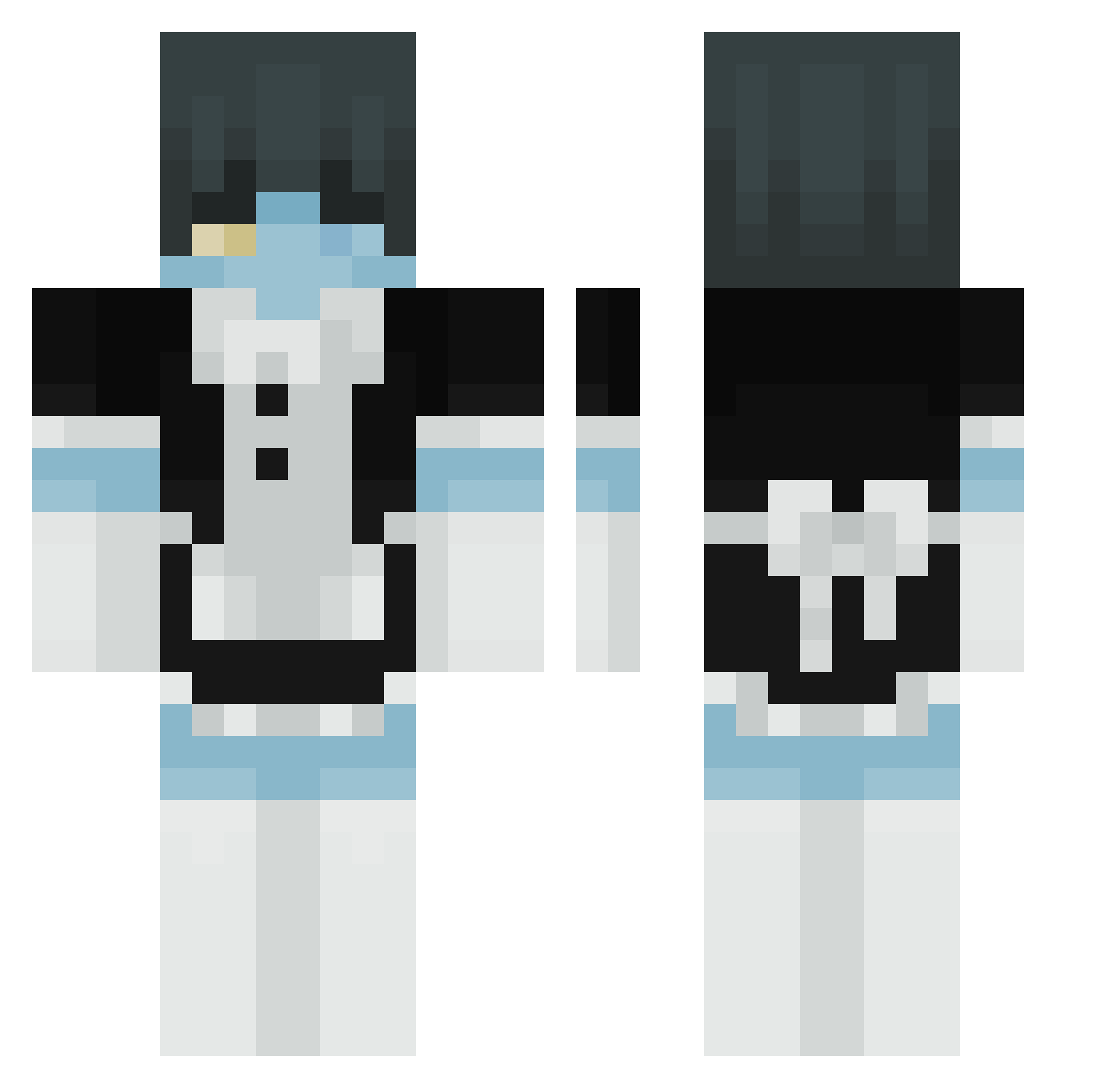 Noxlatin Minecraft skin, front and back view