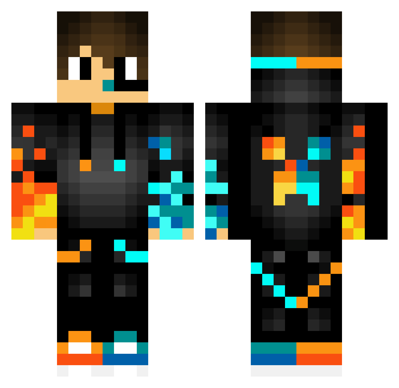 Pug_Wug Minecraft skin, front and back view