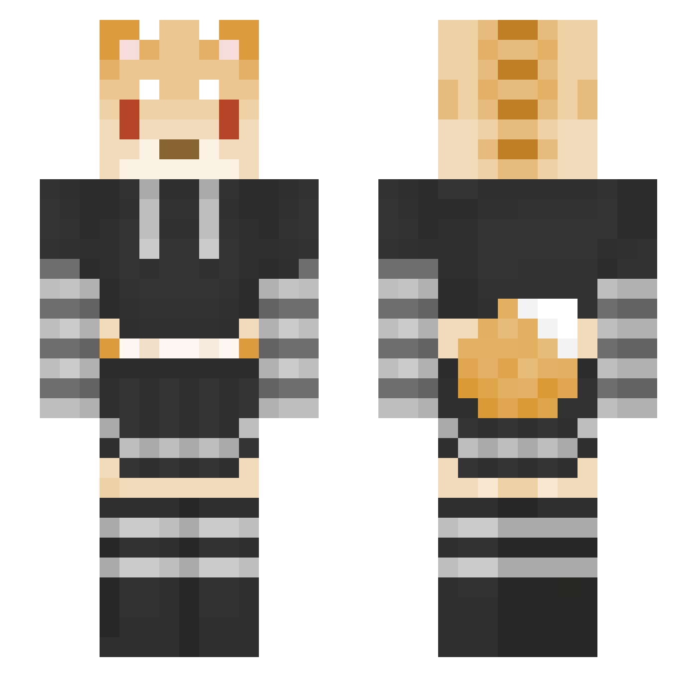 qwitsu Minecraft skin, front and back view