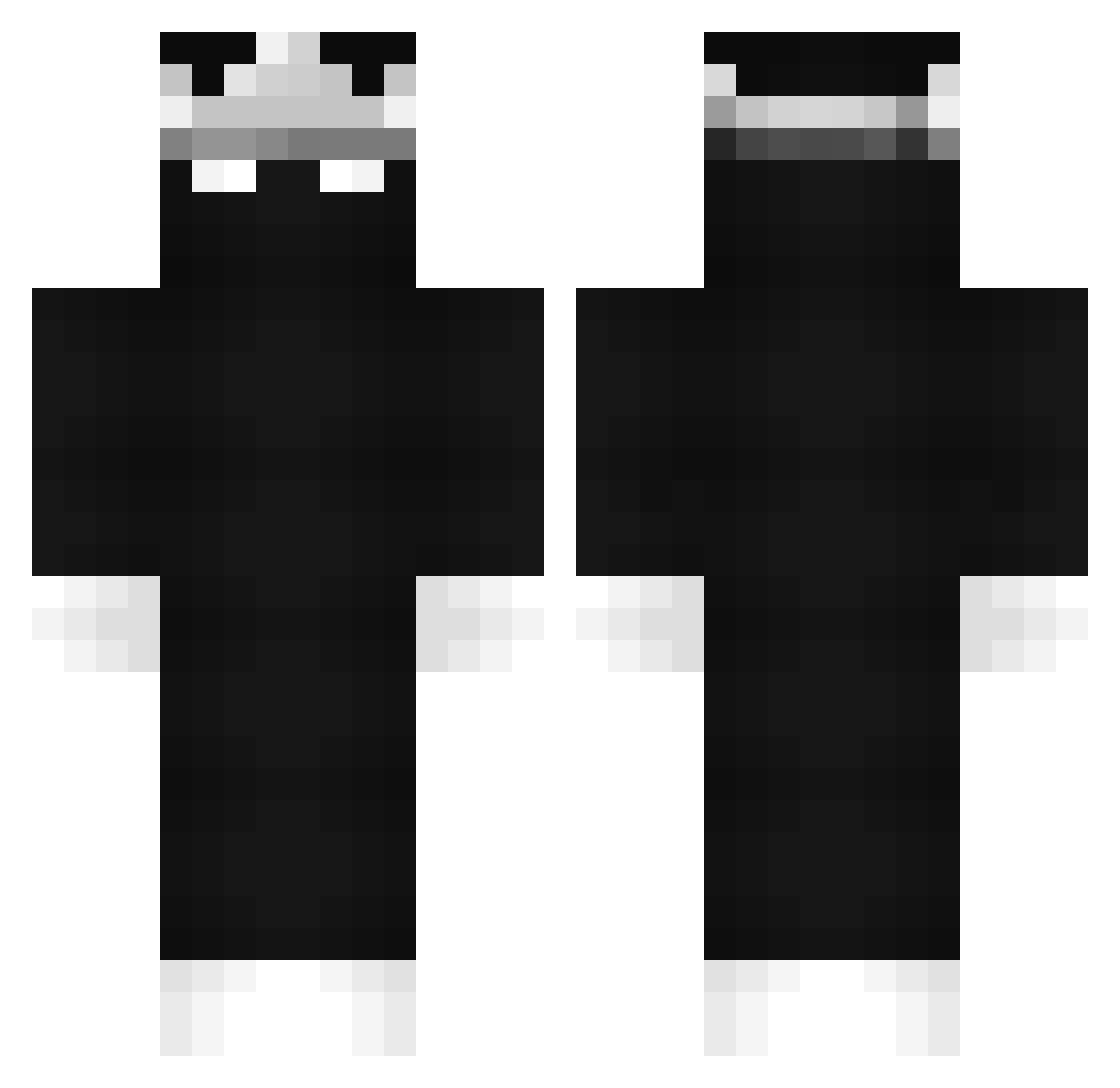 KXK9 Minecraft skin, front and back view