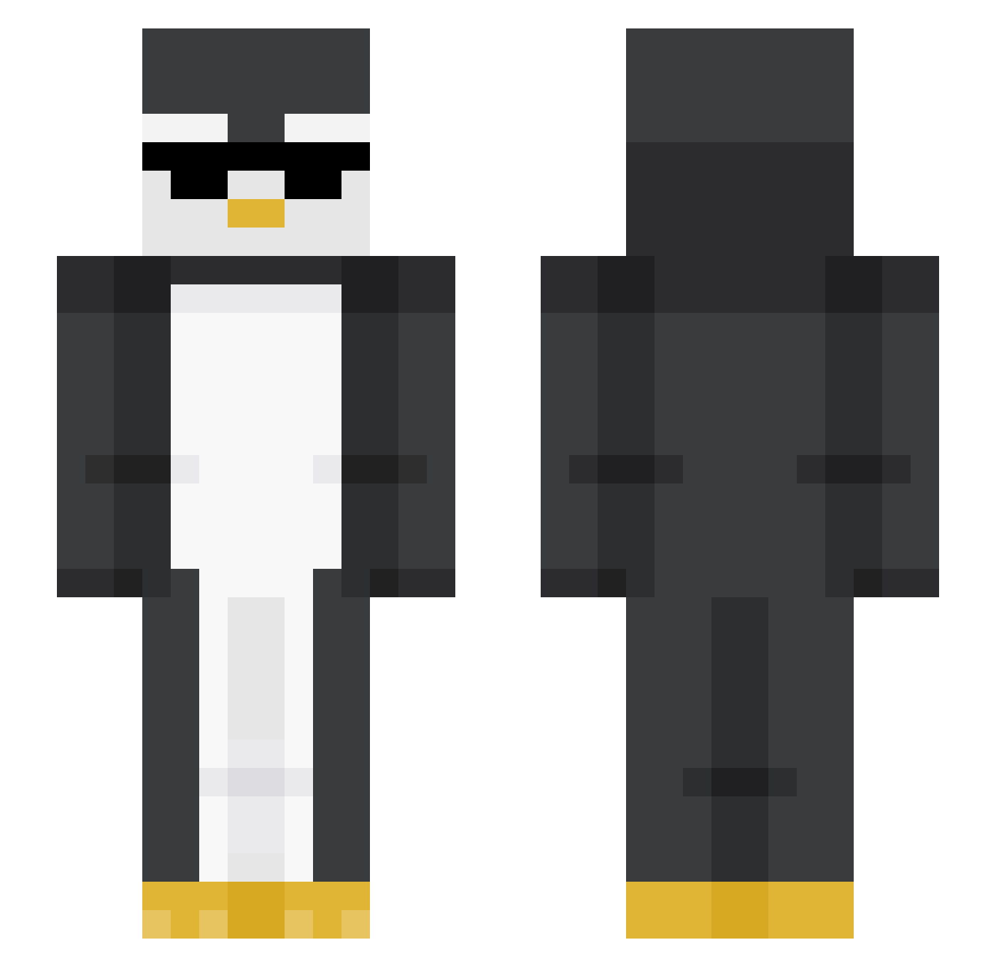_oettam Minecraft skin, front and back view