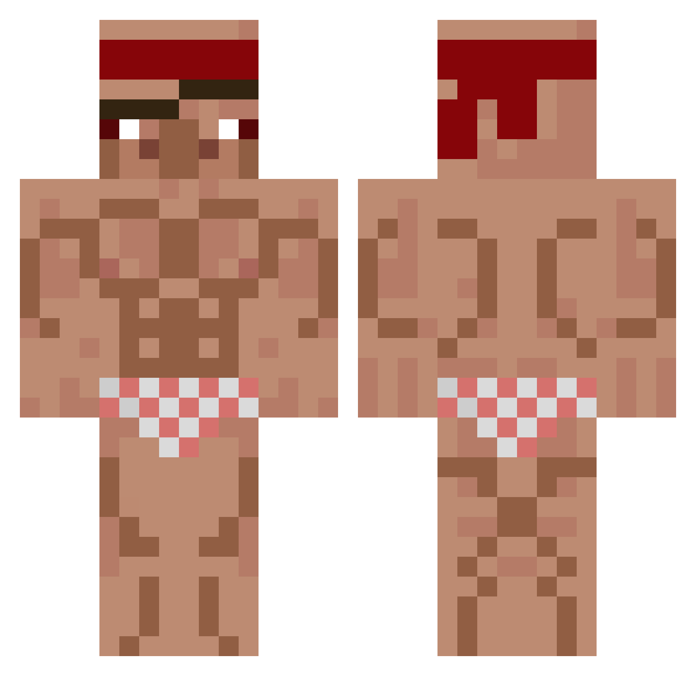 Chebureck17 Minecraft skin, front and back view