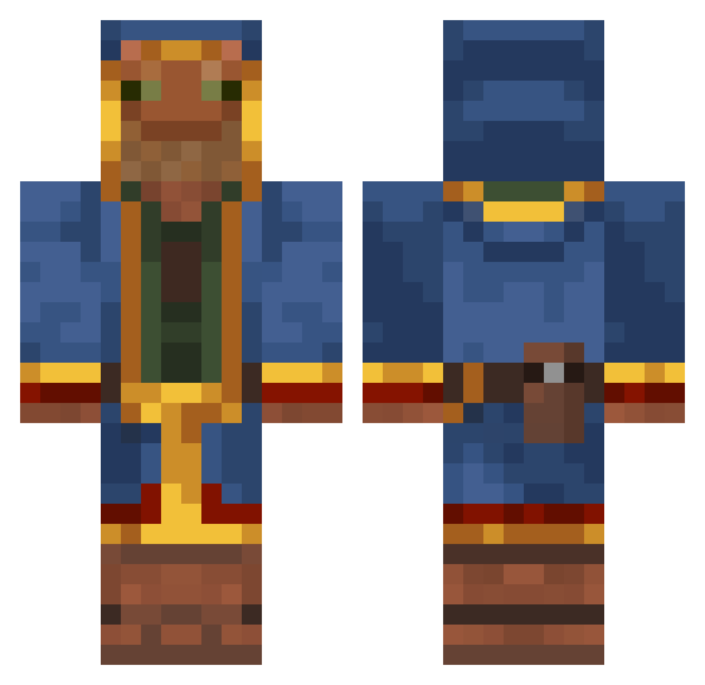jozio20000 Minecraft skin, front and back view