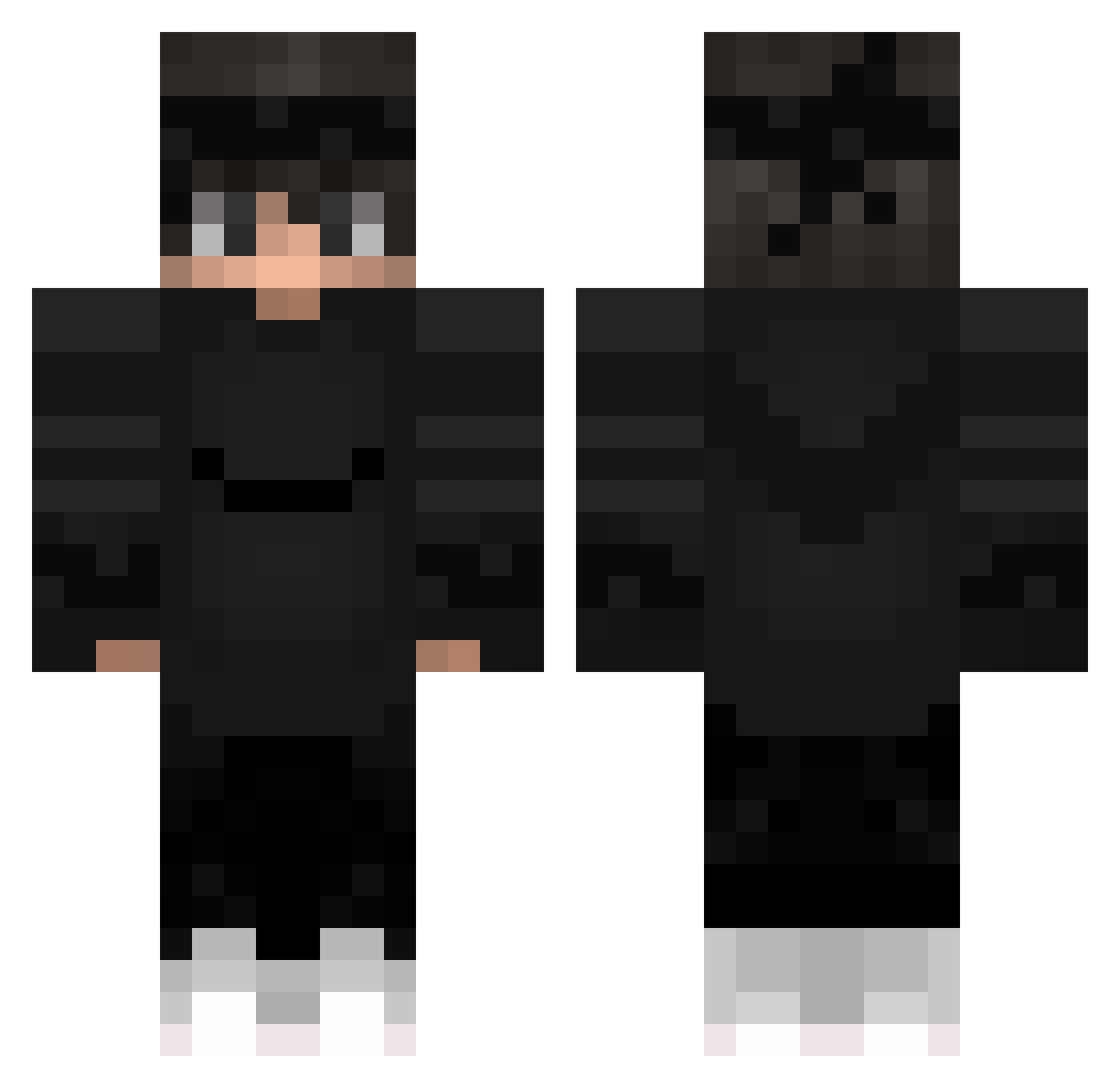 Thundered Minecraft skin, front and back view