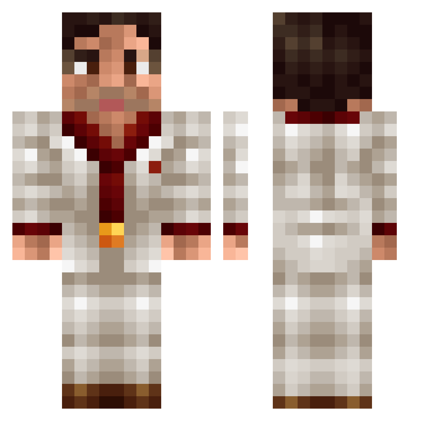 MagoPajas__ Minecraft skin, front and back view