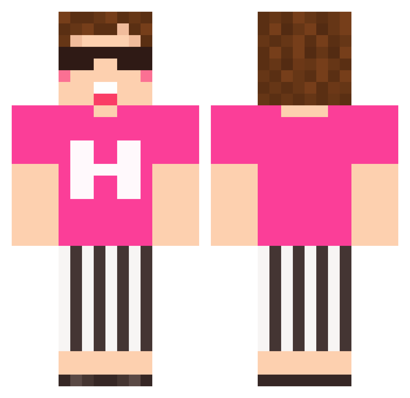 Jazsar0902 Minecraft skin, front and back view