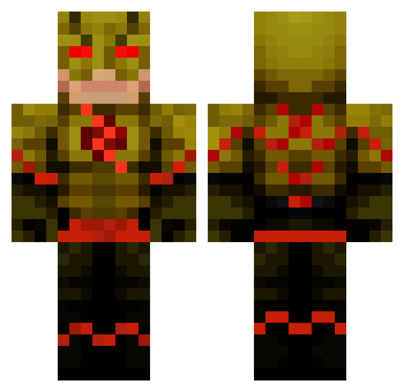 P1pouuu Minecraft skin, front and back view
