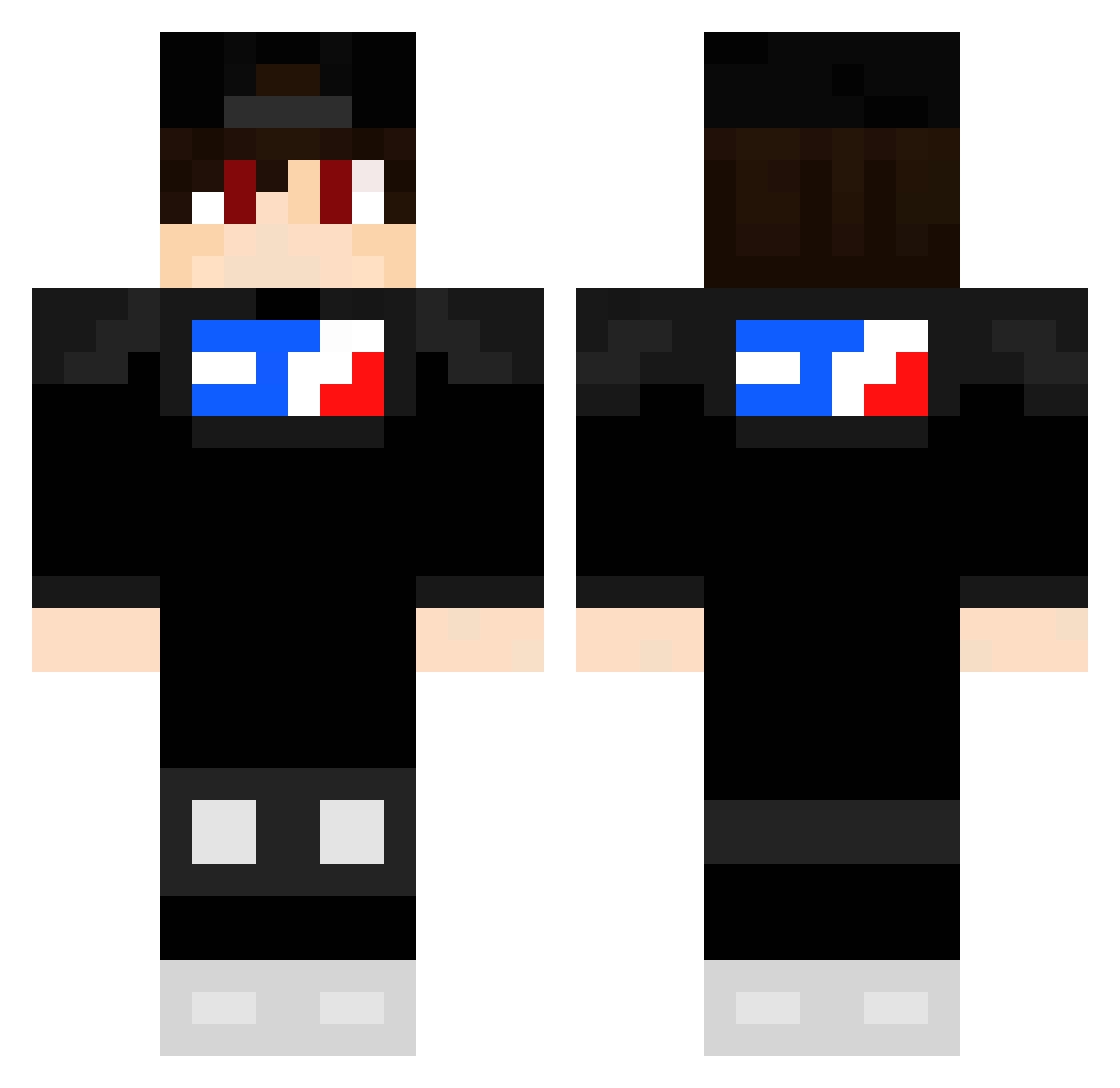 Greffect Minecraft skin, front and back view