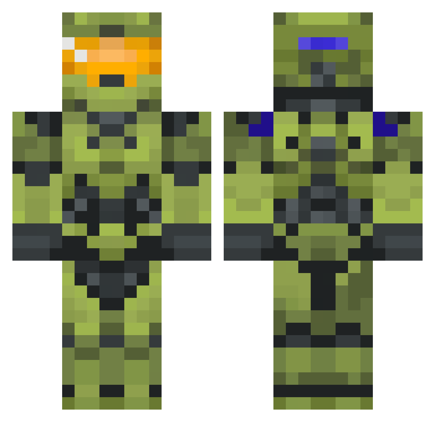 RaZoBacK77 Minecraft skin, front and back view