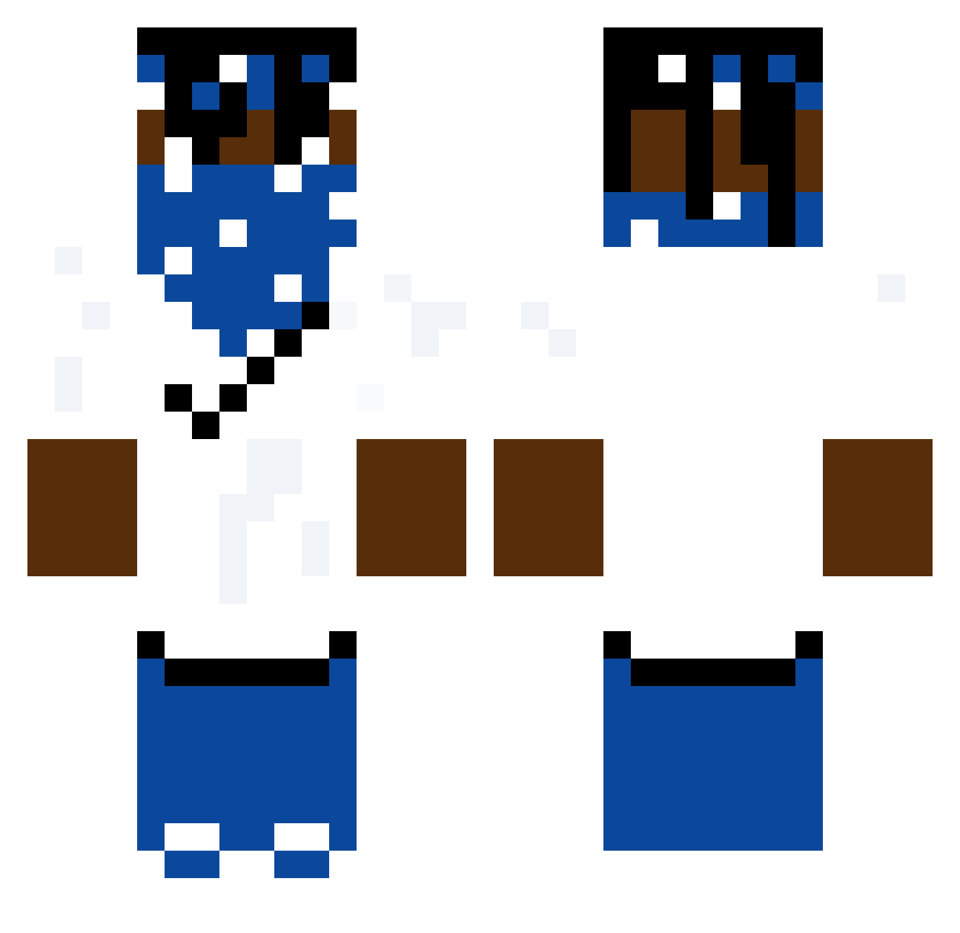 ascend5 Minecraft skin, front and back view