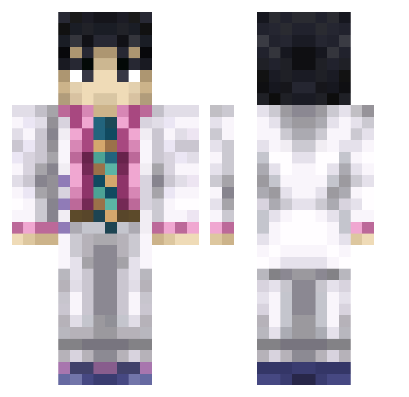 xxxxthenoahxxxx Minecraft skin, front and back view