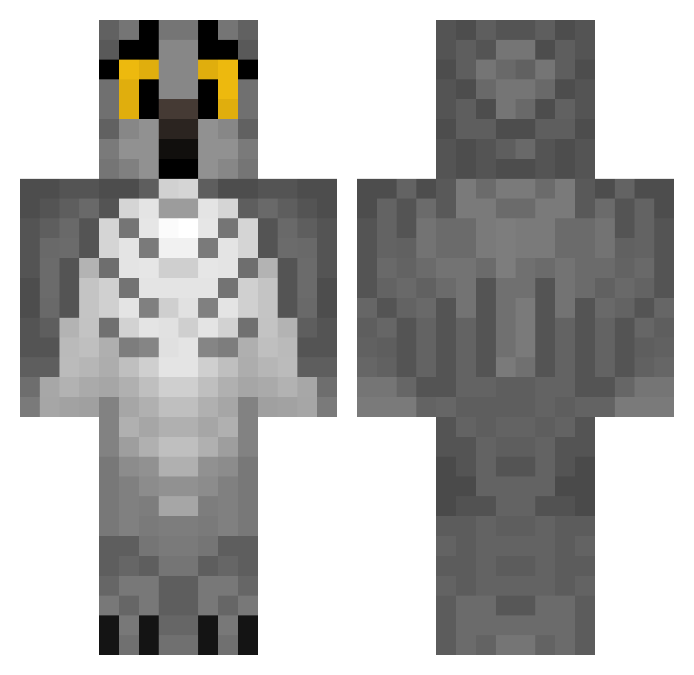 MwahahahGaddafi Minecraft skin, front and back view