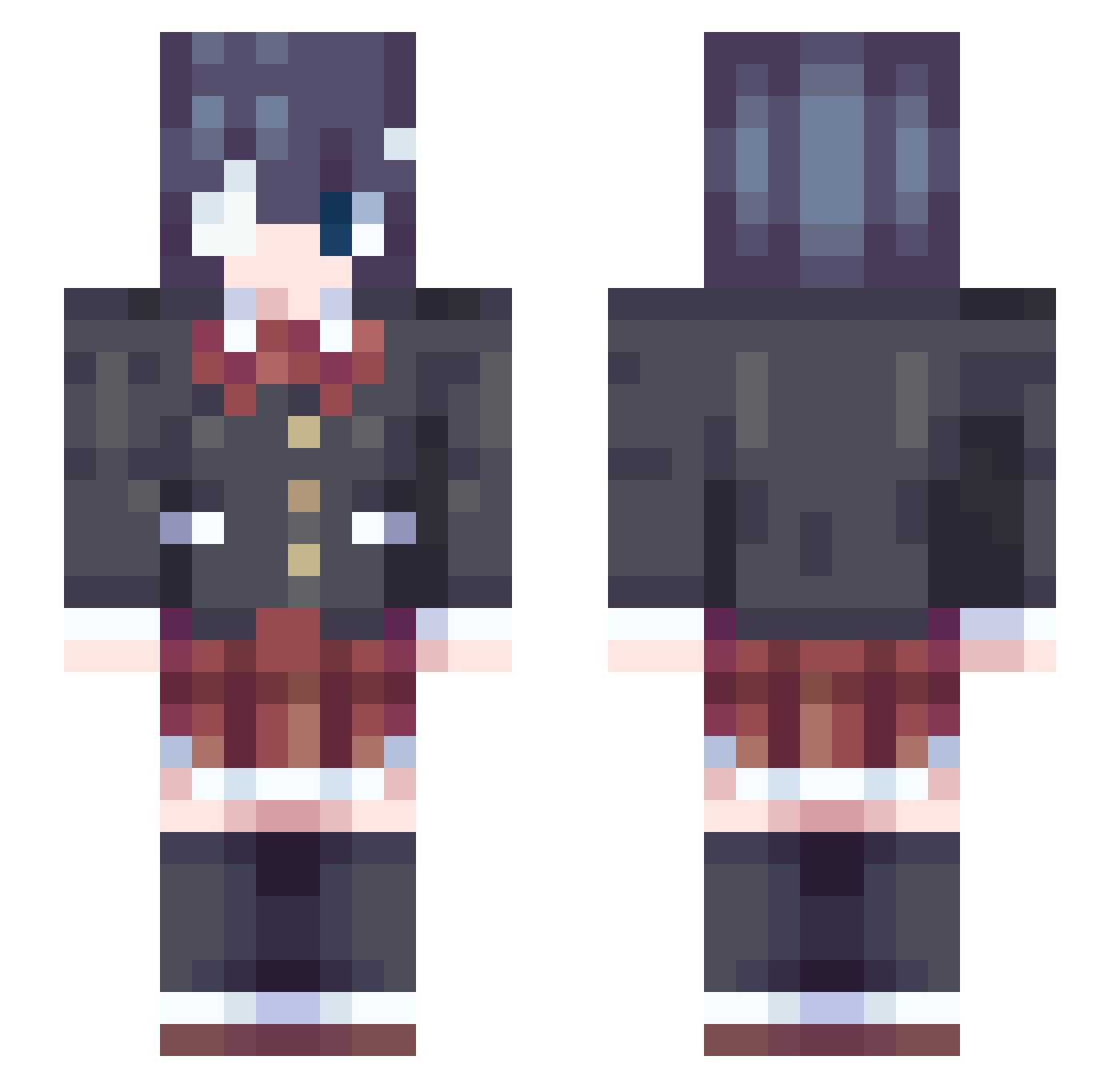 NoahBurg3r Minecraft skin, front and back view