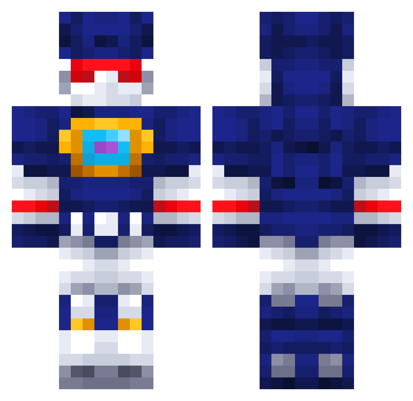miaulias Minecraft skin, front and back view