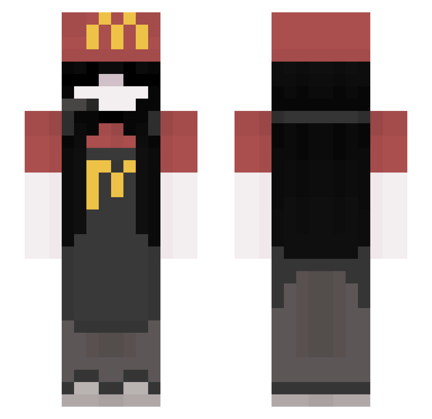 nichtsokleinlich Minecraft skin, front and back view