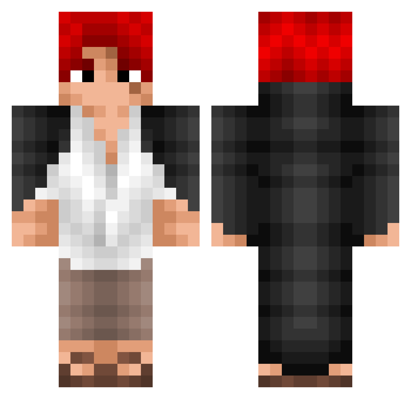 psegundo Minecraft skin, front and back view