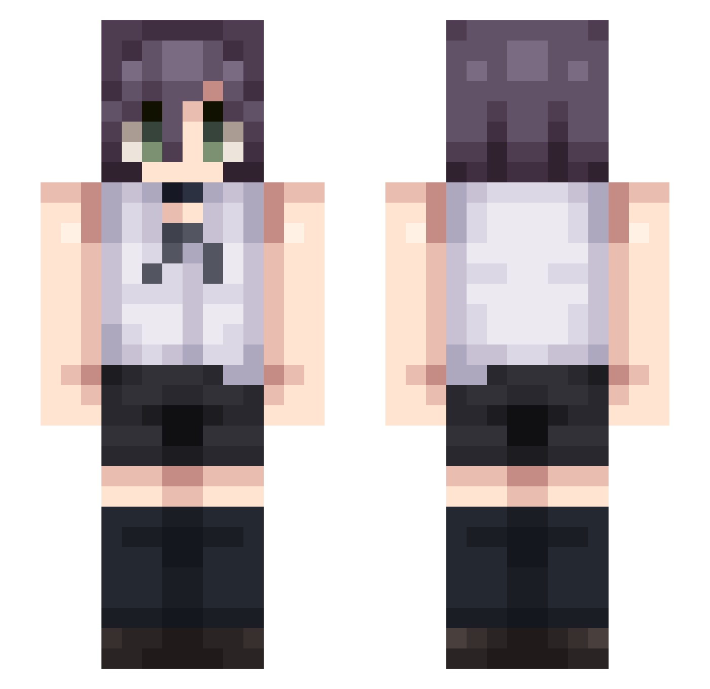 ScreenToTheRing Minecraft skin, front and back view
