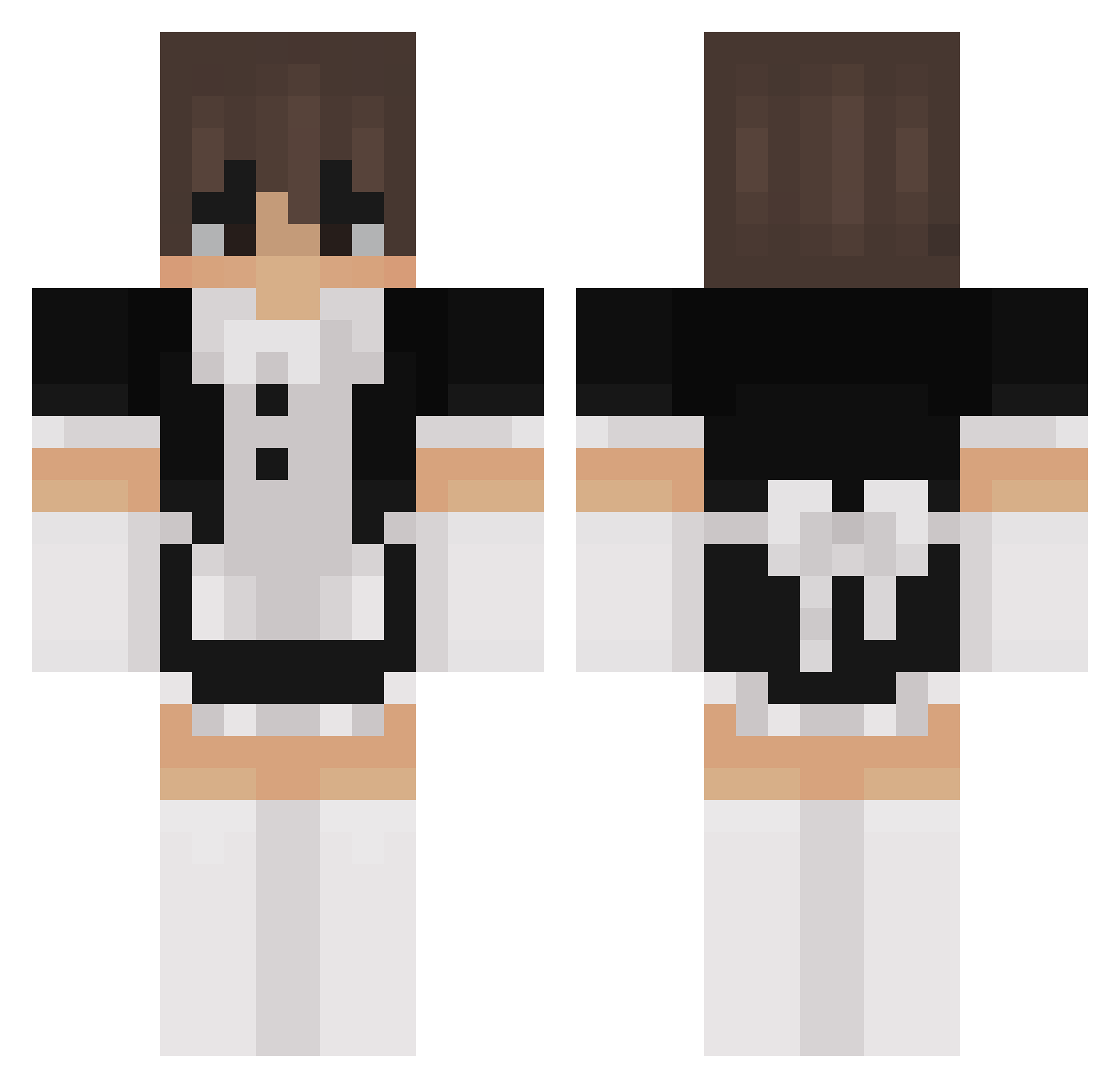 RamaahIara Minecraft skin, front and back view