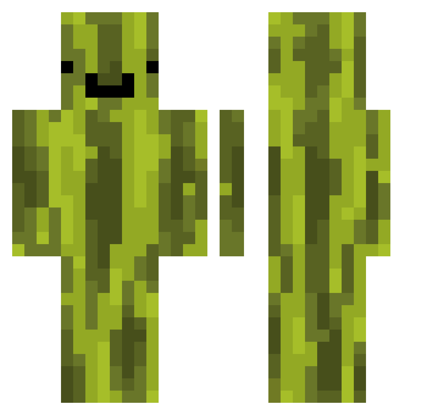 WMG4L Minecraft skin, front and back view