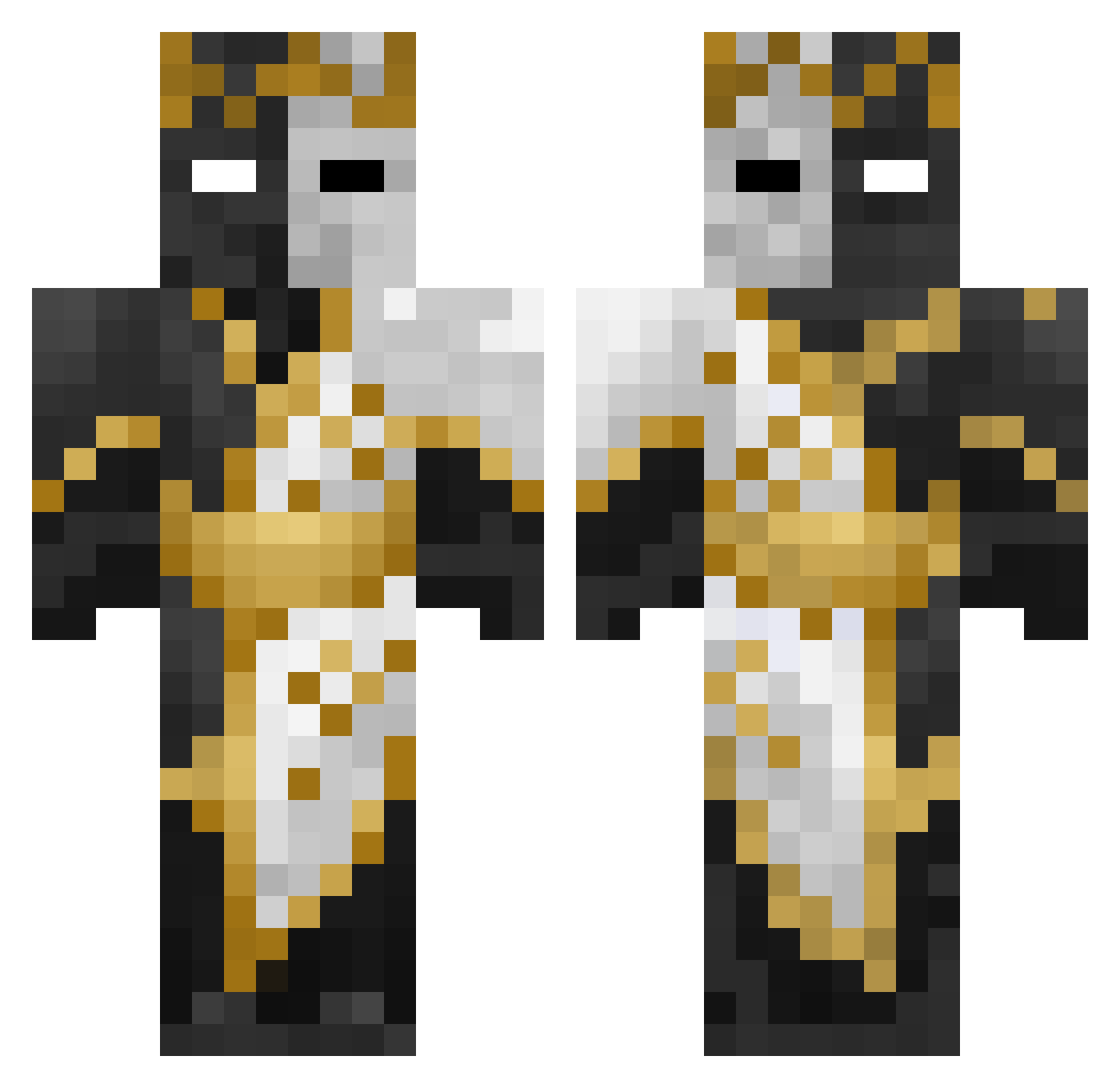 qwernwhacked - gold trim Minecraft skin