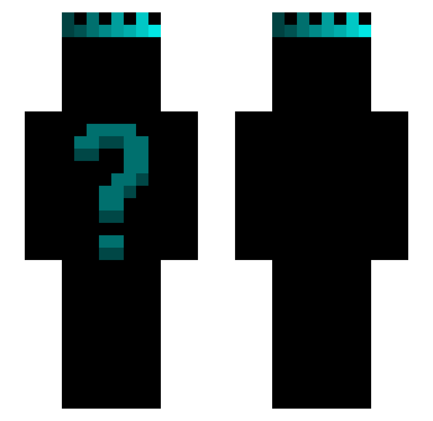 Numynta Minecraft skin, front and back view