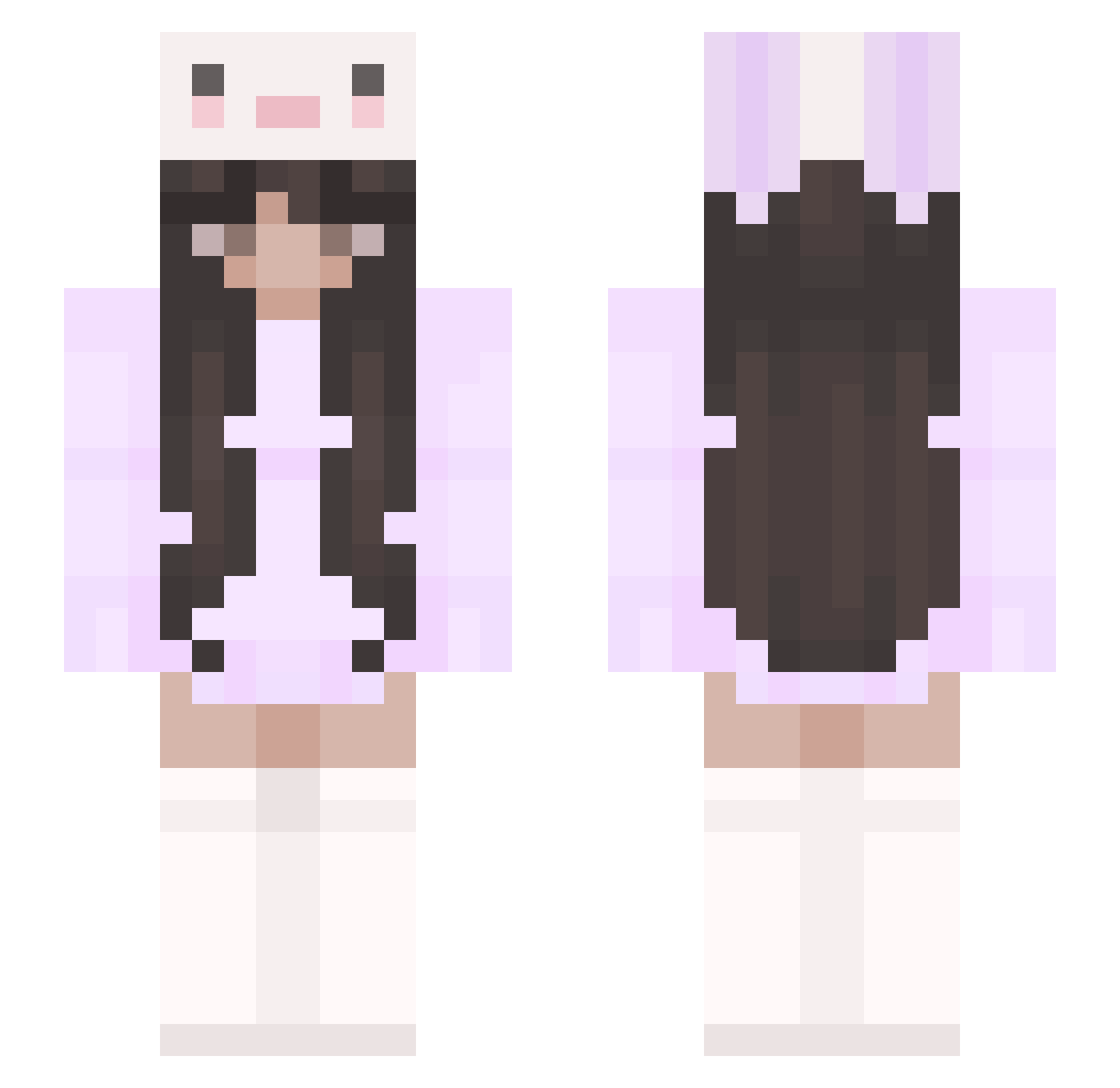 kat3z Minecraft skin, front and back view