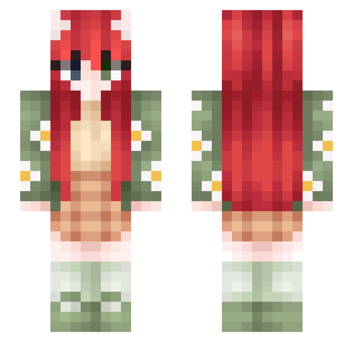SmaII_flower Minecraft skin, front and back view