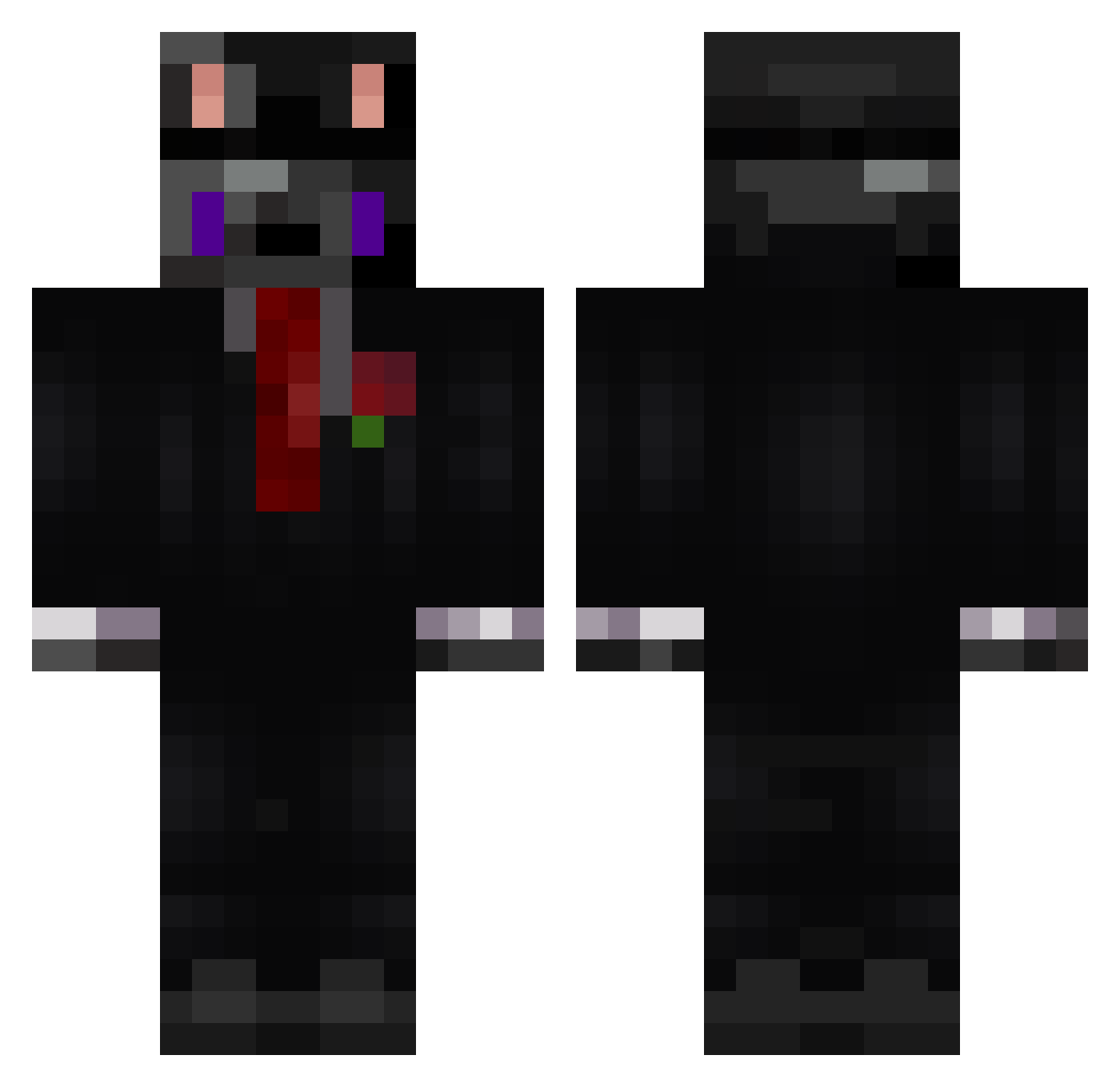 Historikl Minecraft skin, front and back view