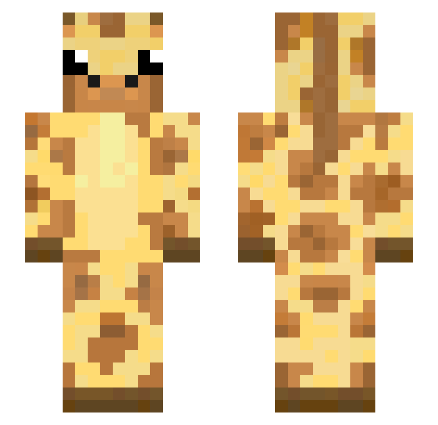 antheonn Minecraft skin, front and back view