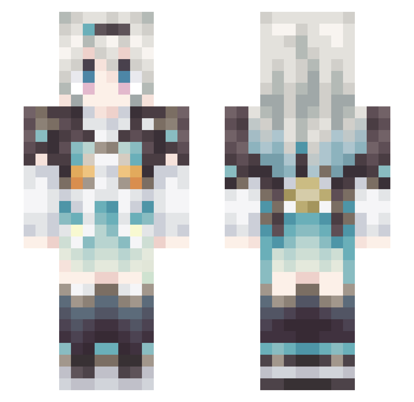 AlanWhite2006 Minecraft skin, front and back view