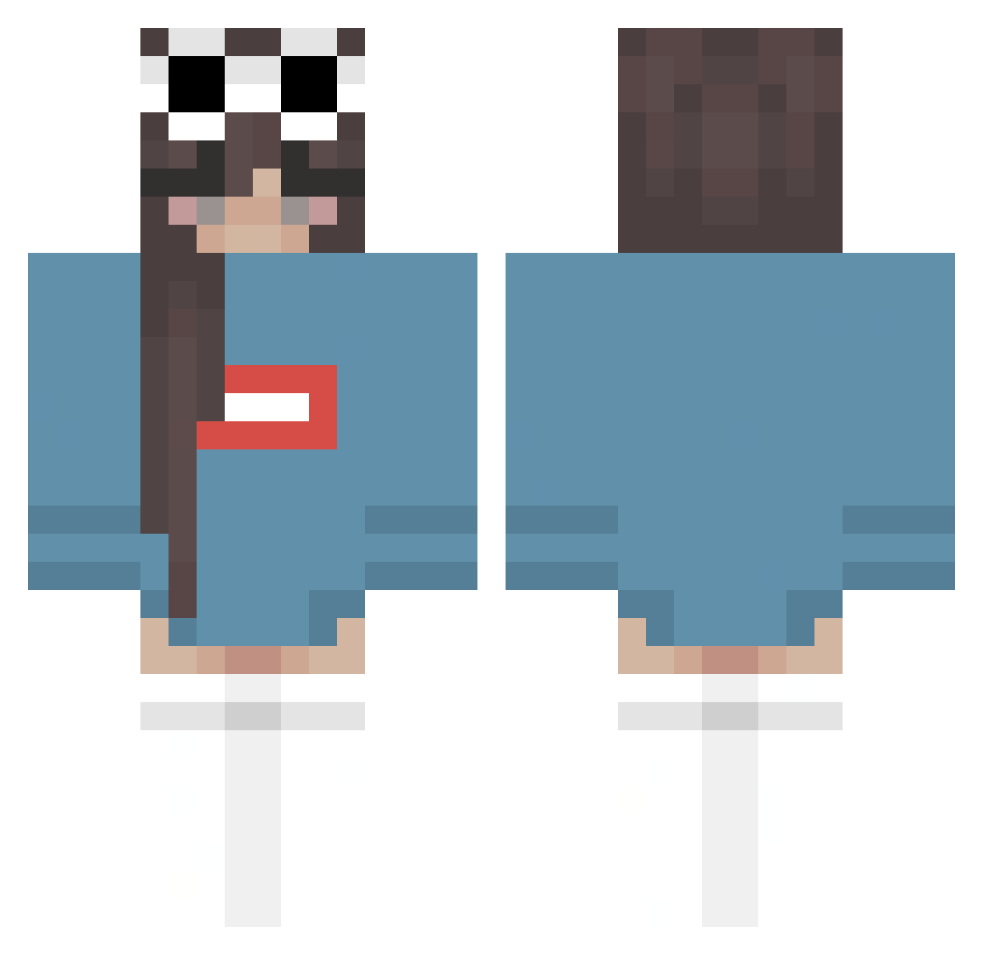 amitbenit Minecraft skin, front and back view