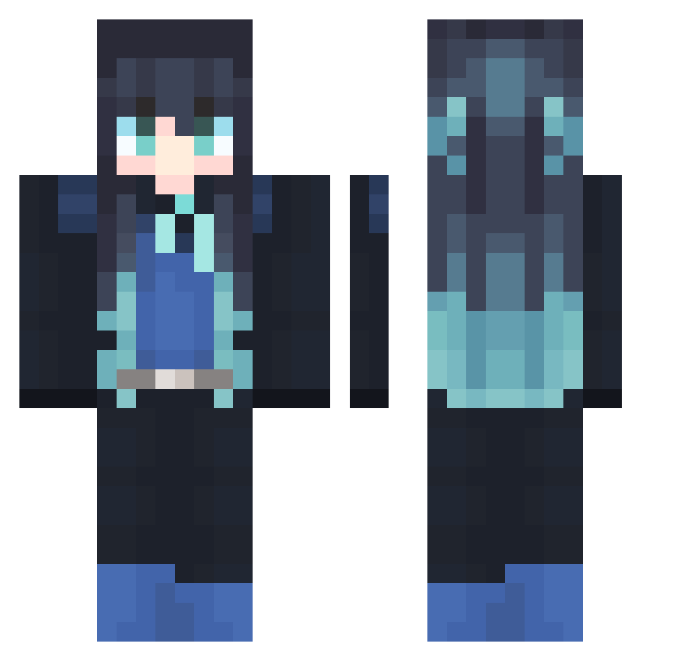 hakudoshi06 Minecraft skin, front and back view